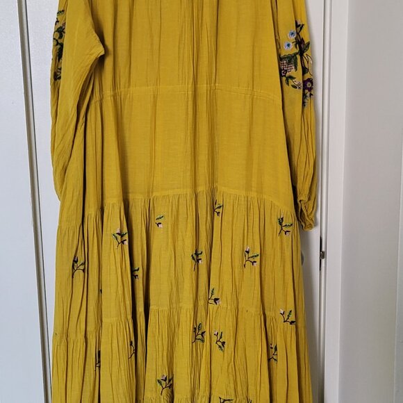 Samant Chauhan By Anthropologie Embroidered Tiered Maxi Dress Size 3X - Picture 4 of 5